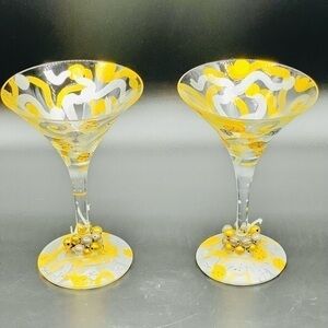 Lolita martini glass set, hand painted